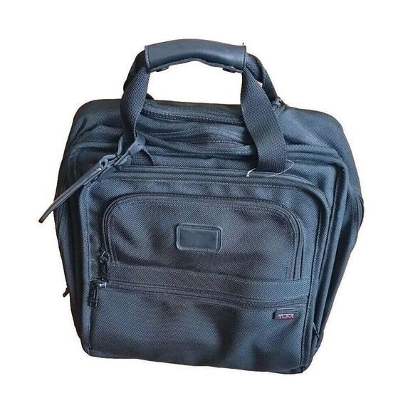 TUMI Alpha Rolling Laptop Briefcase Bag Ballistic Overnight Suitcase 2214D3 BLK - Picture 2 of 14